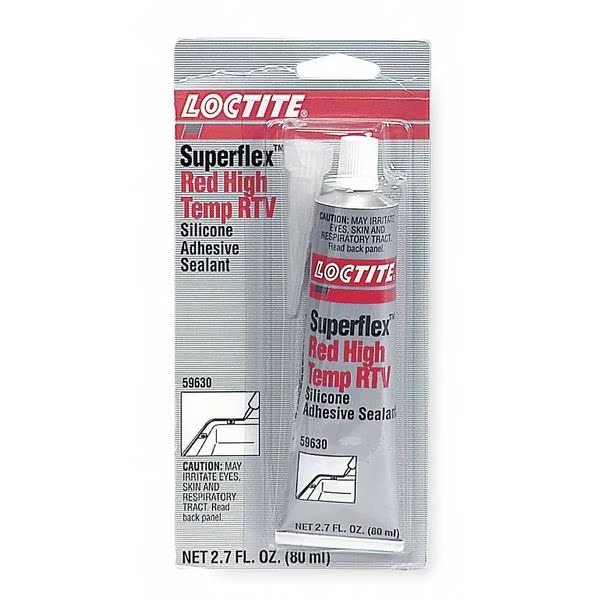 High Temp. Gasket Sealant, 80 mL, Red, Temp Range -75.0 °F - 600.0 °F, Loctite, Mfr#: 135507