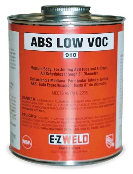 Cement, 8 Oz, Black, ABS, Ez Weld, Mfr#: 21002