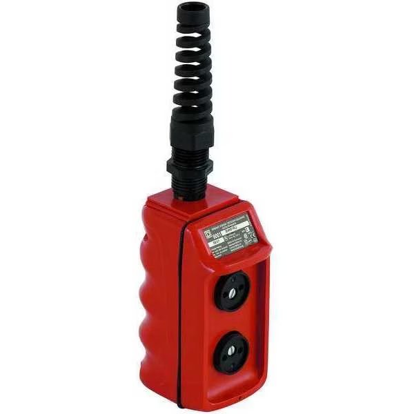 Pendant Push Button Station, 2NO, Red, Square D, Mfr#: 9001BW92R