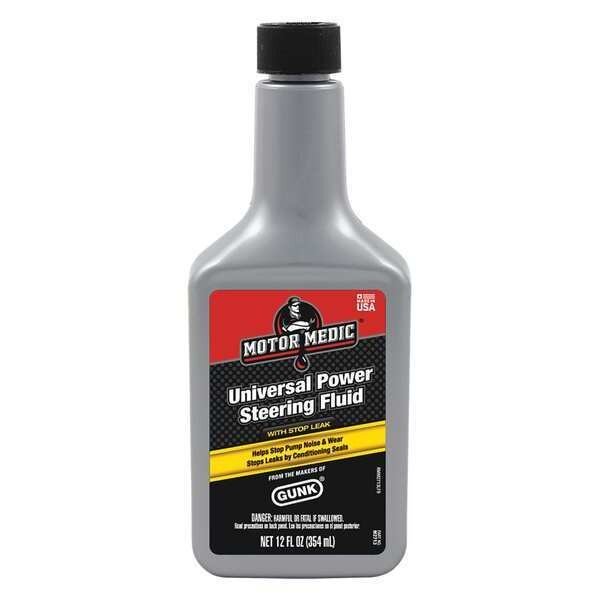 Power Steering Fluid, 12 oz., Bottle, Motor Medic, Mfr#: M2713