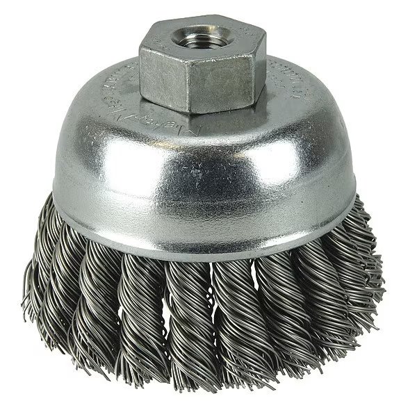 Crimped Wire Cup Wire Brush, 2-3/4", Weiler, Mfr#: 96272