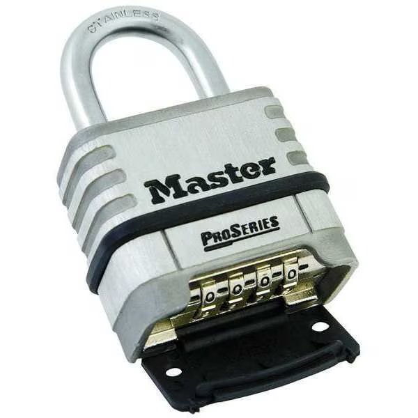 Combination Padlock, Bottom, Black/Silver, Master Lock, Mfr#: 1174