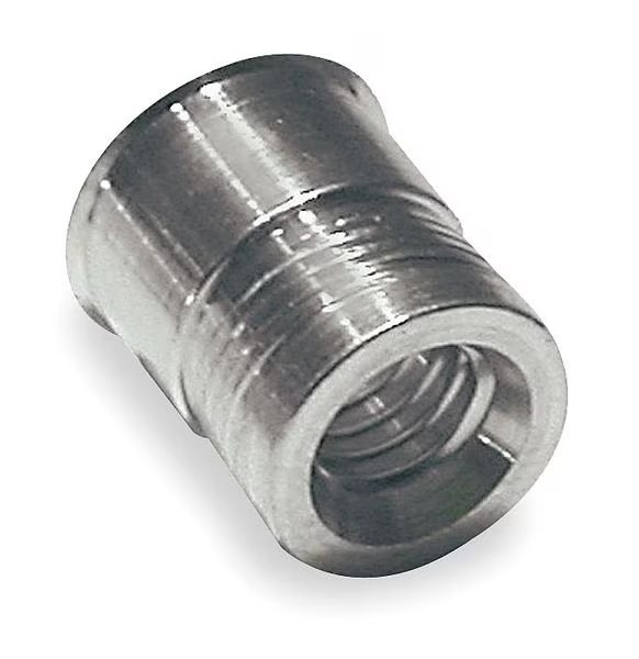 Nut Insert, #10-32 Thrd Sz, 0.375 in L, Aluminum, Plain, 100 PK, EnjoyTool Select, Mfr#: U64070.019.0002