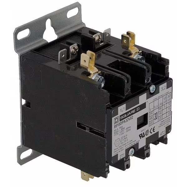 277VAC Non-Reversing Definite Purpose Contactor 2P 30A, Square D, Mfr#: 8910DPA32V04