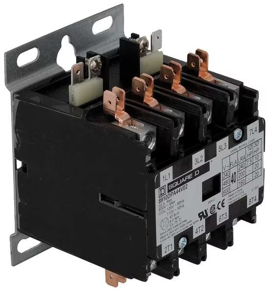 208/240VAC Non-Reversing Definite Purpose Contactor 4P 40A, Square D, Mfr#: 8910DPA44V09