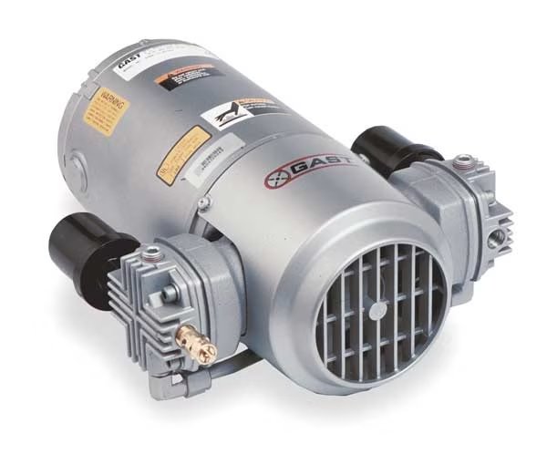 Piston Air Compressor/Vacuum Pump, 3/4HP, Gast, Mfr#: 5LCA-251-M550NGX