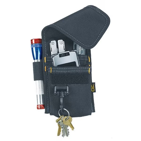 Tool Pouch, Tool Holster, Black, Polyester, 4 Pockets, Clc Work Gear, Mfr#: 1104