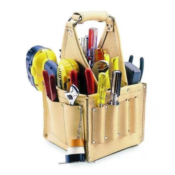 Tote, Tan, Leather, 17 Pockets, Clc Work Gear, Mfr#: 526