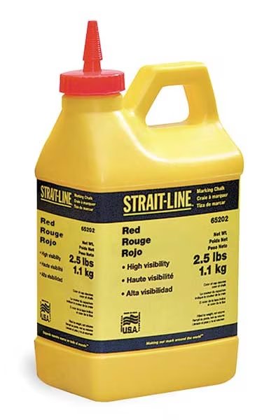 Marking Chalk Refill, Perm, Red, 2.5 lb, Irwin, Mfr#: 65202