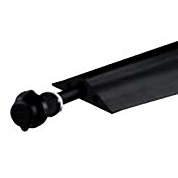 Cable Protector, 1 Channel, Black, 5 ft. L, Checkers, Mfr#: RFD7-5
