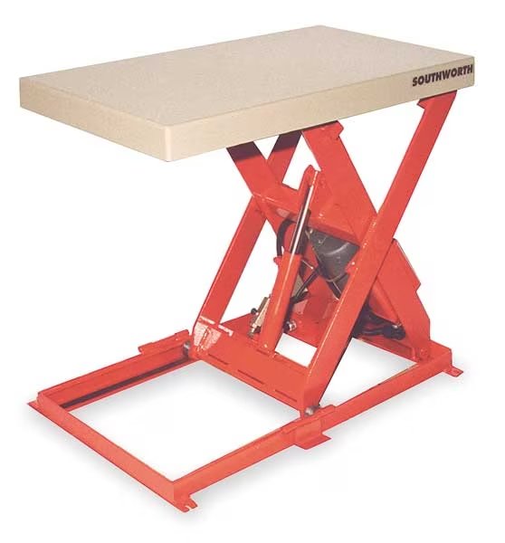 Scissor Lift Table, 1100 lb. Cap, 115V, 20"W, 36"L, Southworth, Mfr#: LL1.1-26-2036