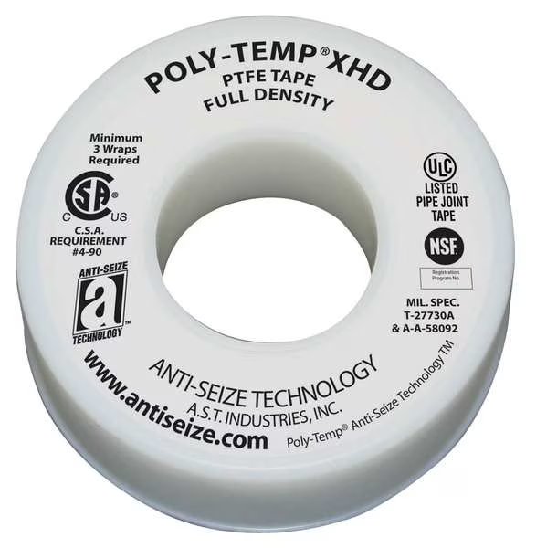 Sealant Tape, 1-1/2 In. W, 520 In. L, Anti-Seize Technology, Mfr#: 46270
