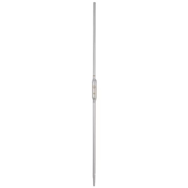 Volumetric Pipette, GradeA, Glass, 1mL, Pk12, Lab Safety Supply, Mfr#: 5PTD5