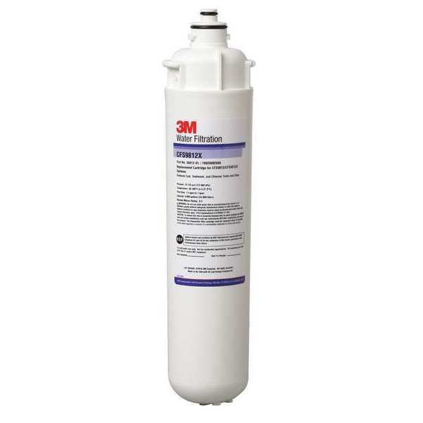 Quick Connect Filter, 1.5 gpm, 0.5 Micron, 3-3/8" O.D., 14 3/8 in H, 3M Filtration, Mfr#: 5631608