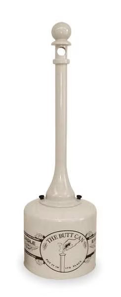 40 in H Cigarette Receptacle, 2 gal, 12 in Dia, Tan, Eagle Mfg, Mfr#: 1205BEI