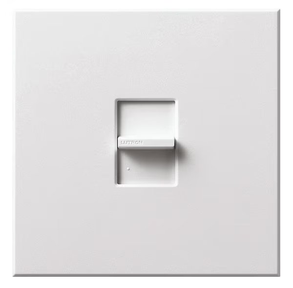 Lighting Dimmer, Slide, 1-Pole, 1500W, Lutron, Mfr#: NT-1500-WH