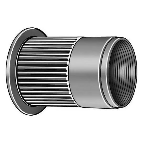 Rivet Nut, #8-32 Thread Size, 0.392 in Flange Dia., 0.484 in L, Aluminum, 50 PK, EnjoyTool Select, Mfr#: U69315.016.0130