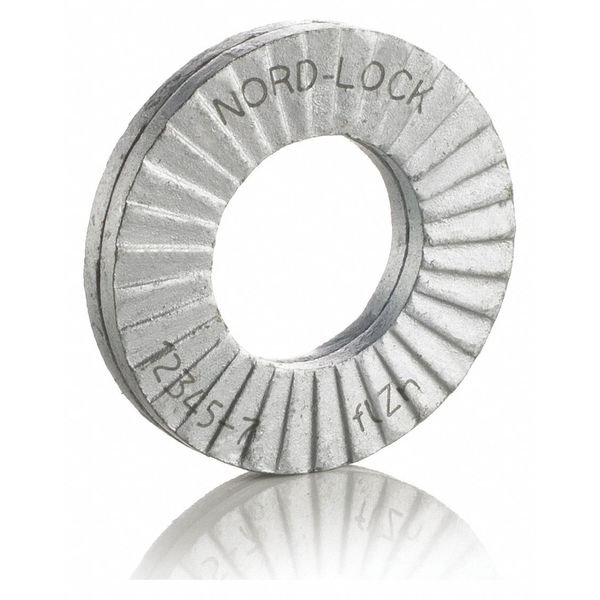 Wedge Lock Washer, For Screw Size 5/8 in Steel, Advanced Corrosion Resistance Finish, 4 PK, Nord-Lock, Mfr#: 1537