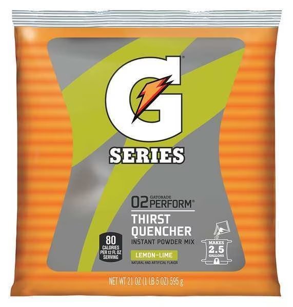 Sports Drink Mix, 21 oz., Mix Powder, Regular, Lemon-Lime, Gatorade, Mfr#: 03969