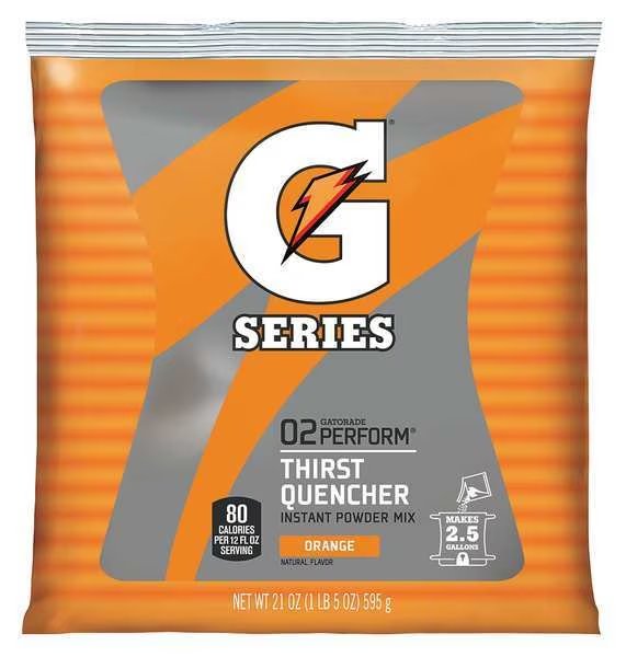 Sports Drink Mix, 21 oz., Mix Powder, Regular, Orange, Gatorade, Mfr#: 03970