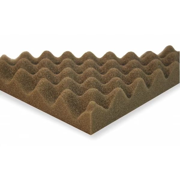 Acoustic Foam, Convoluted, Gray, 1in, PK4, Sound Seal, Mfr#: CF1