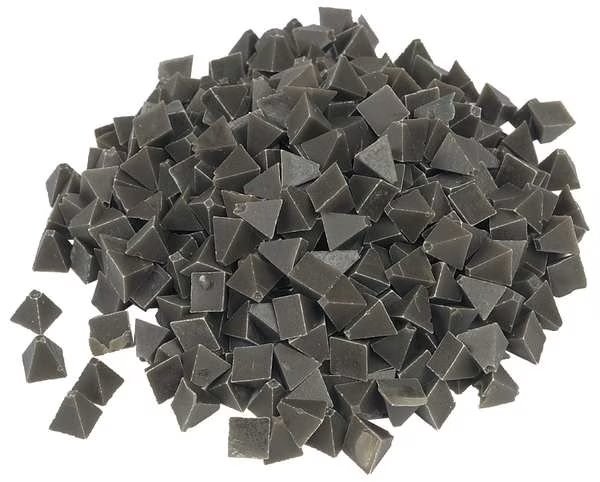 Plastic Media, Pyramid, Brown, 1/4", Raytech, Mfr#: 41-141