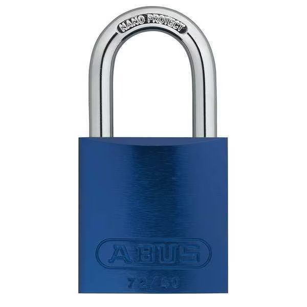 Lockout Padlock, KA, Blue, 1-1/2"H, PK12, Abus, Mfr#: 72/40 KAx12 Blue