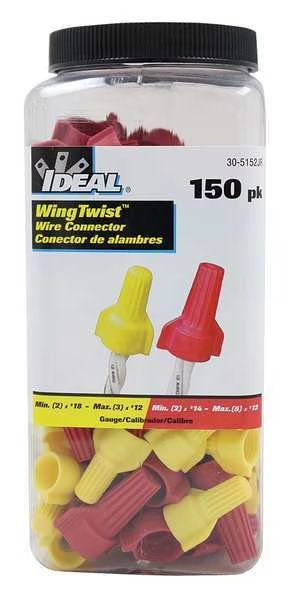 Twist-On Conn Kit, Yellow and Red, 150pcs., Buchanan, Mfr#: 30-5152JR