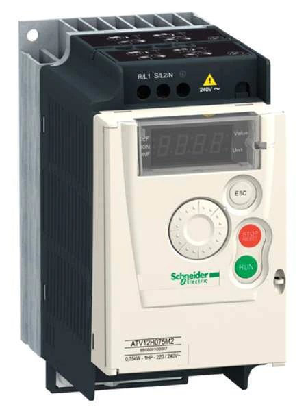 Variable Frequency Drive, 1/2 HP, 230VAC, Altivar, Schneider Electric, Mfr#: ATV12H037M2