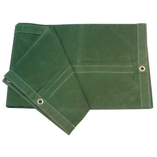 7 ft 6 in x 19 ft 6 in Heavy Duty 30 Mil Tarp, Olive Green, Cotton Canvas, EnjoyTool Select, Mfr#: 5WTU3