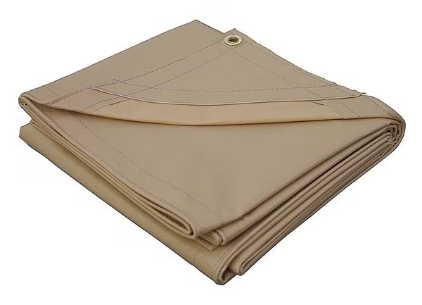 11 ft 4 in x 23 ft 6 in Heavy Duty 20 Mil Tarp, Tan, Vinyl, EnjoyTool Select, Mfr#: 5WTY6