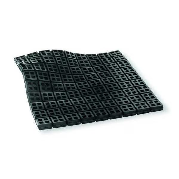 Vibration Iso Pad, Waffle, 6x6x3/4 In, Mason, Mfr#: 2LVR7