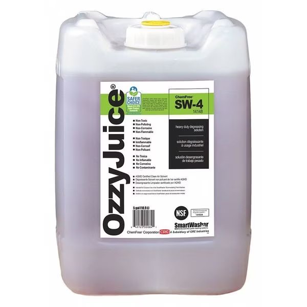 Cleaning Solution, Industrial Grade, 5 Gal, Smartwasher, Mfr#: 14148