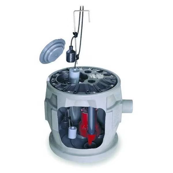 24" x 24" 1/2 HP 41.0 gal. Simplex Sewage System 115V, Liberty Pumps, Mfr#: P382LE51