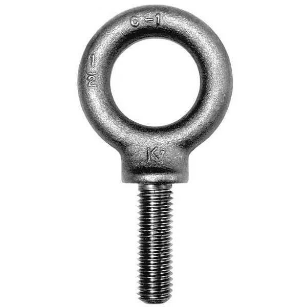 Machinery Eye Bolt With Shoulder, 3/4"-10, 2 in Shank, 1-1/2 in ID, 316 Stainless Steel, Plain, Ken Forging, Mfr#: K2028-316SS