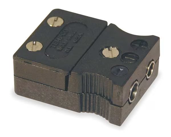 Thermocouple Jack, J, Black, QD, Glss Filled, Tempco, Mfr#: TCAR-1008