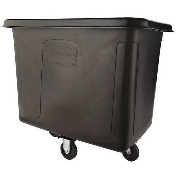 Cube Truck, 1/2 cu. yd., 500 lb. Cap, Black, Rubbermaid Commercial, Mfr#: FG461400BLA