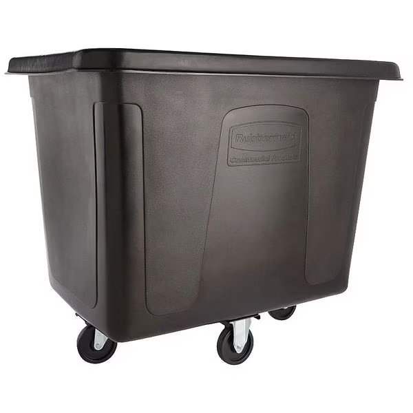 Cube Truck, 5/8 cu. yd., 500 lb. Cap, Black, Rubbermaid Commercial, Mfr#: FG461600BLA
