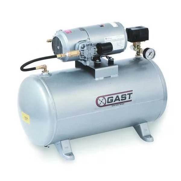 Electric Air Compressor, Tank Mounted, Gast, Mfr#: 3HBB-69T-M300AX
