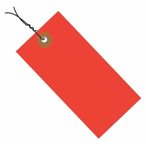 Tyvek® Shipping Tags, Pre-Wired, 5 3/4" x 2 7/8", Red, 100/Case, Tyvek, Mfr#: G14073D