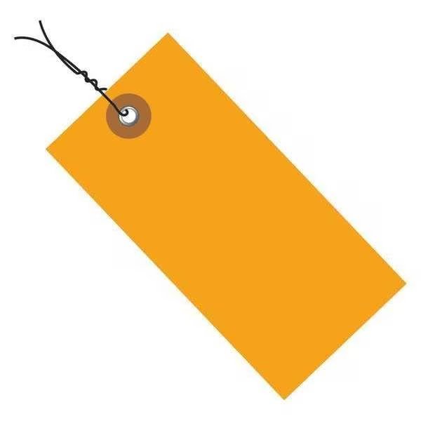 Tyvek® Shipping Tags, Pre-Wired, 5 1/4" x 2 5/8", Orange, 100/Case, Tyvek, Mfr#: G14063E