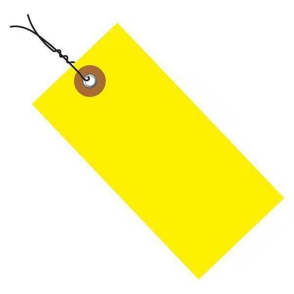 Tyvek® Shipping Tags, Pre-Wired, 6 1/4" x 3 1/8", Yellow, 100/Case, Tyvek, Mfr#: G14083B