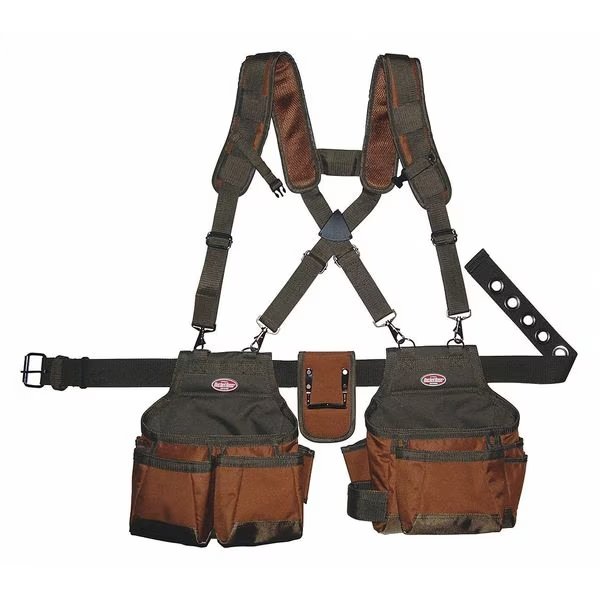 Tool Belt, Air Lift Suspension Rig, 12 Pocket, 600 Poly Ripstop Fabric, 12 Pockets, Bucket Boss, Mfr#: 50100