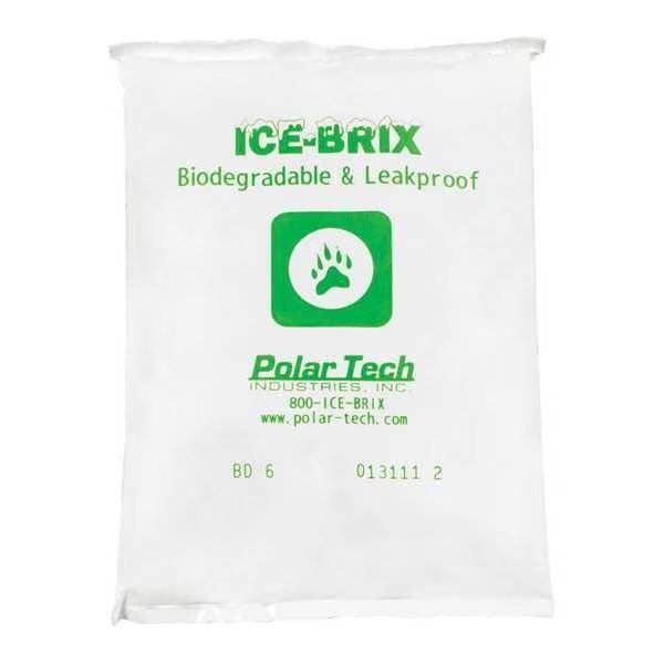 Ice-Brix™ Biodegradable Packs, 6 oz., 5 1/2" x 4" x 3/4", White, 96/Case, Ice-Brix, Mfr#: IBB6