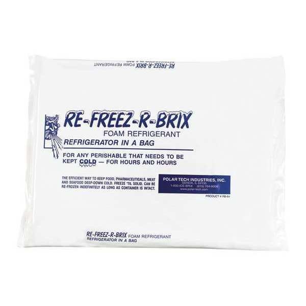 Re-Freez-R-Brix™ Cold Bricks, 11 1/4" x 9 1/4" x 1", White, 12/Case, Re-Freez-R-Brix, Mfr#: RB64