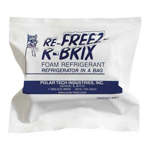 Re-Freez-R-Brix™ Cold Bricks, 4 1/2" x 2" x 1 1/2", White, 48/Case, Re-Freez-R-Brix, Mfr#: RB7