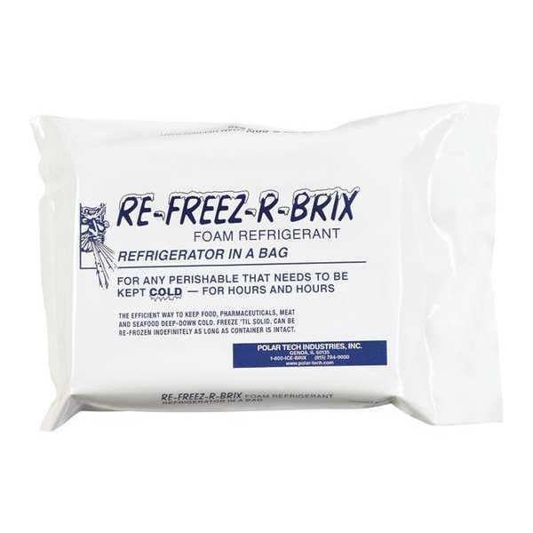 Re-Freez-R-Brix™ Cold Bricks, 7" x 5" x 1 1/2", White, 12/Case, Re-Freez-R-Brix, Mfr#: RB28