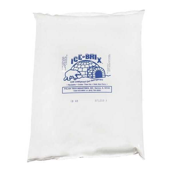 Ice-Brix™ Cold Packs, 10-1/4" x 8" x 1-1/2", White, 6/Case, Ice-Brix, Mfr#: IB48BPD