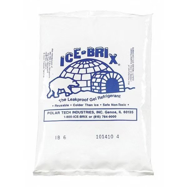 Ice-Brix™ Cold Packs, 5-1/2" x 4" x 3/4", White, 48/Case, Ice-Brix, Mfr#: IB6BPD