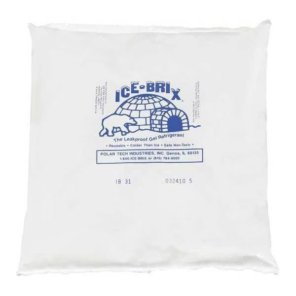 Ice-Brix™ Cold Packs, 8" x 8" x 1-1/2", White, 9/Case, Ice-Brix, Mfr#: IB31BPD